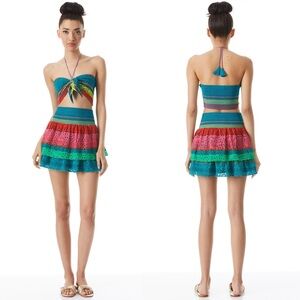 ALICE+OLIVIA ~Tiered mini skirt & Halter top
